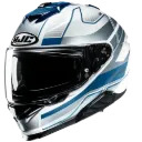 CASCO INTEGRAL HJC i71 IORIX MC2 BLANCO AZUL BRILLO