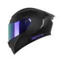 CASCO INTEGRAL X-ONE 500 RS SOLID NEGRO MORADO MATE