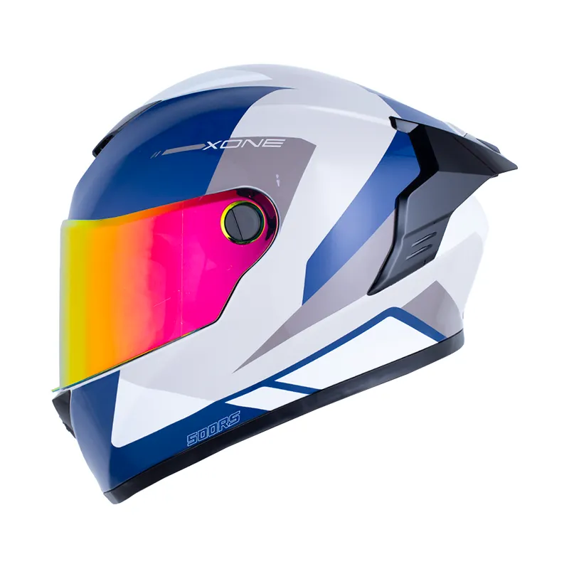 CASCO INTEGRAL X-ONE 500 RS BRAPS GRIS CLARO GRIS OSCURO BRILLO