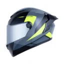 CASCO INTEGRAL X-ONE 500 RS BRAPS GRIS OSCURO AMARILLO BRILLO