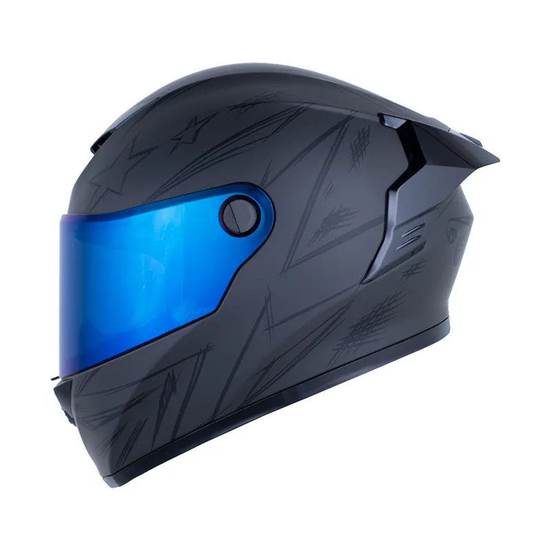 CASCO INTEGRAL X-ONE 500 RS SCRAWL GRIS OSCURO NEGRO MATE