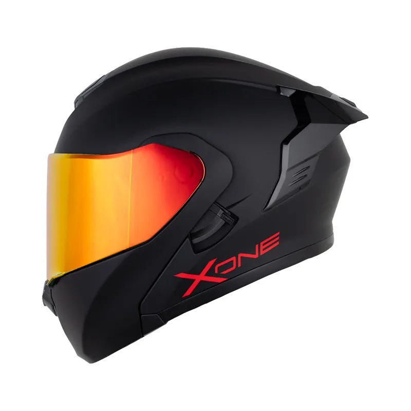 CASCO ABATIBLE X-ONE 3000 RS SOLID V2 NEGRO ROJO MATE