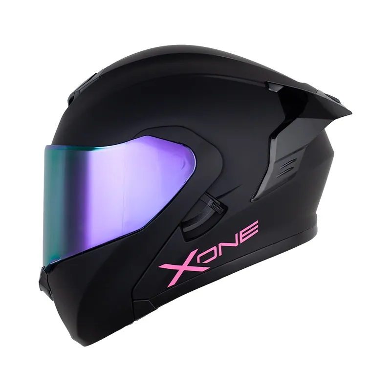 CASCO ABATIBLE X-ONE 3000 RS SOLID V2 NEGRO FUCSIA MATE