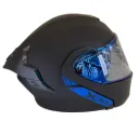 CASCO ABATIBLE X-ONE 3000 RS SOLID NEGRO AZUL MATE VISOR AZUL