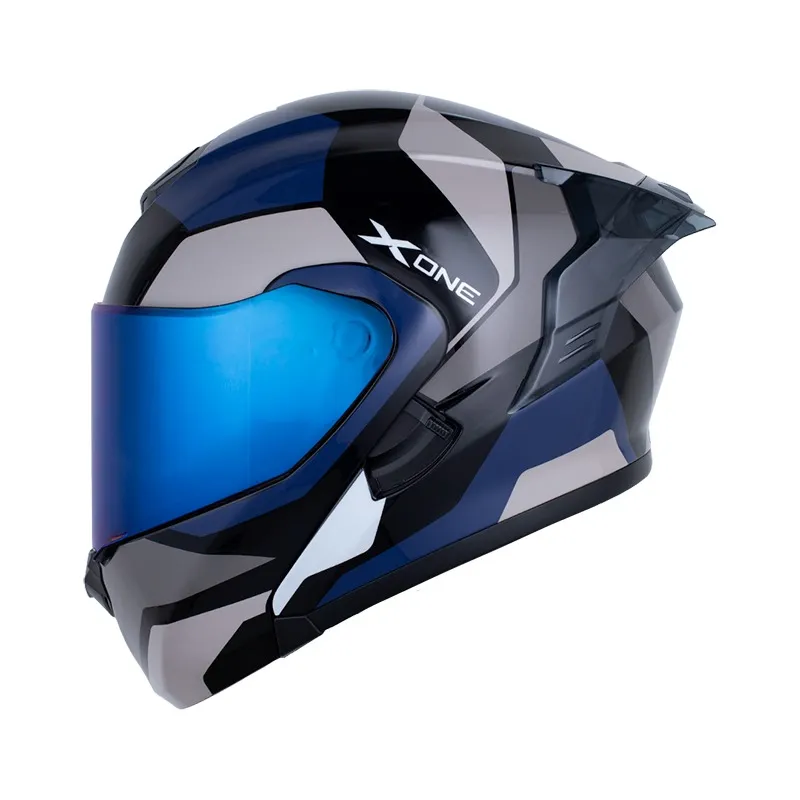 CASCO ABATIBLE X-ONE 3000 RS AIWE NEGRO AZUL OSCURO BRILLO