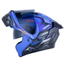 CASCO ABATIBLE X-ONE 3000 RS ENGINE AZUL GRIS OSCURO MATE