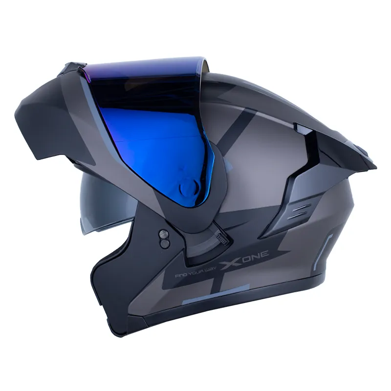 CASCO ABATIBLE X-ONE 3000 RS ENOX NEGRO GRIS OSCURO MATE