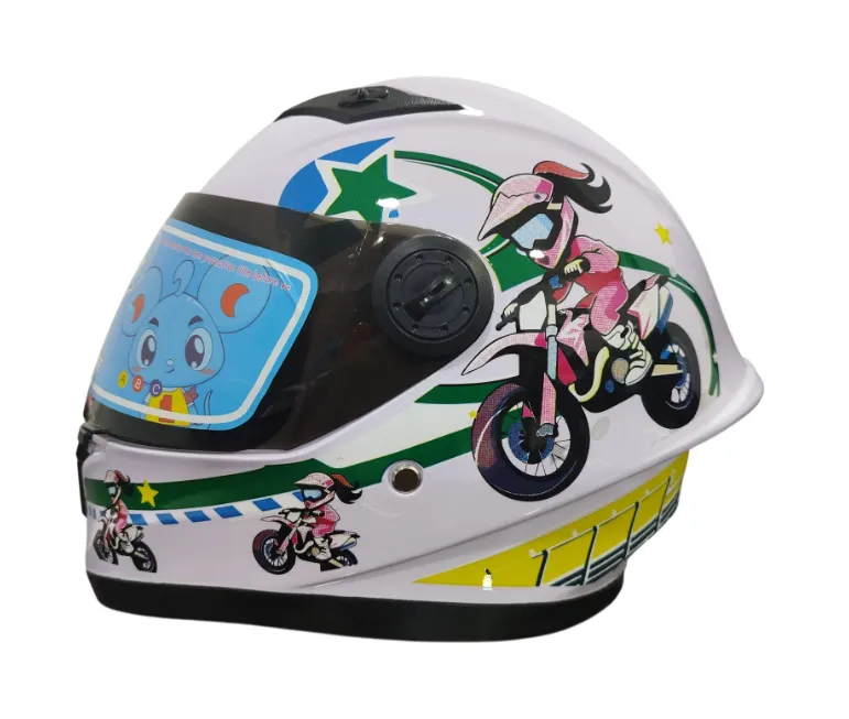CASCO NIÑA INTEGRAL H308 MOTORCYCLE BLANCO BRILLO