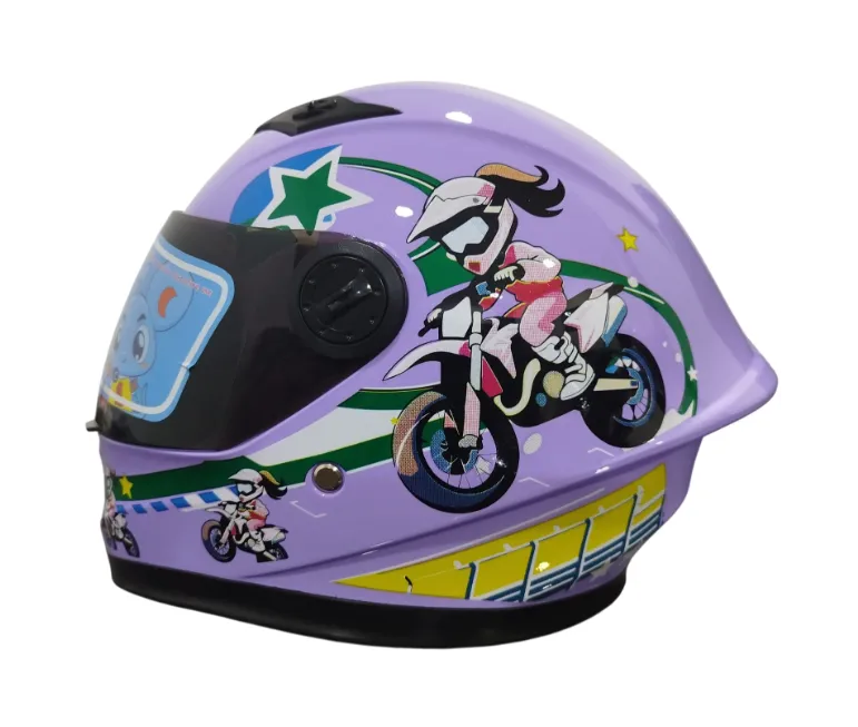 CASCO NIÑA INTEGRAL H308 MOTORCYCLE MORADO BRILLO