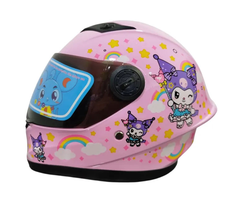 CASCO NIÑA INTEGRAL H308 KUROMI ROSADO BRILLO