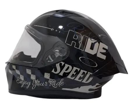 CASCO INTEGRAL ICH 503 FINYKIT NEGRO AZUL OSCURO ARENA BRILLO VISOR TRANSPARENTE (S)