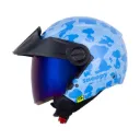 CASCO ABIERTO SHAFT 212 SNOOPY THE DOG AZUL CLARO AZUL BRILLO