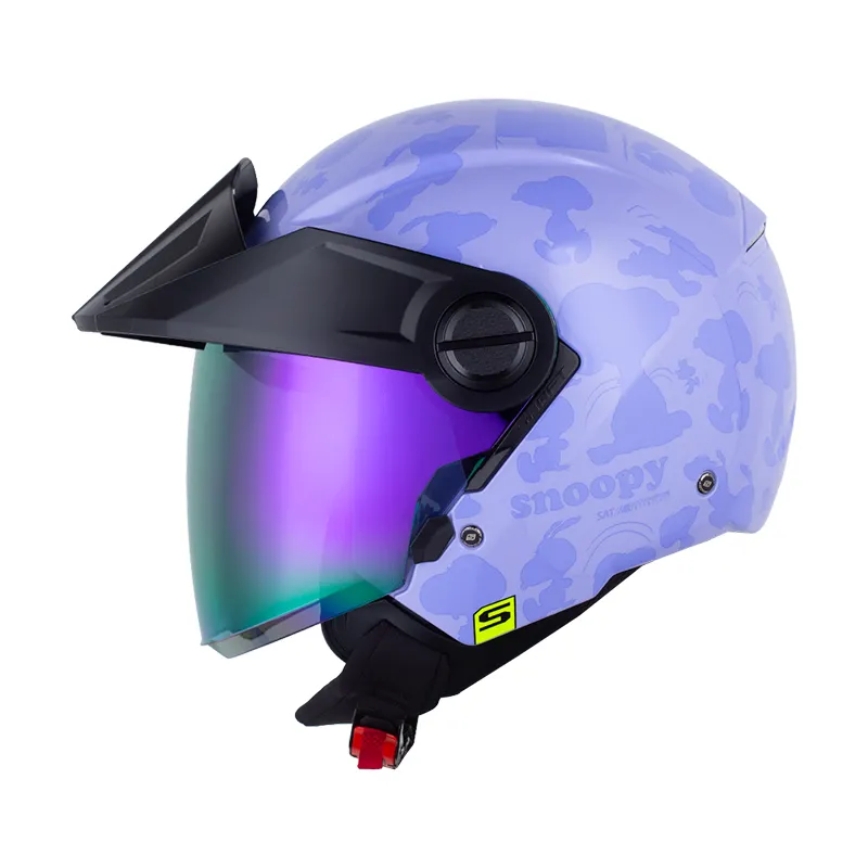 [213763] CASCO ABIERTO SHAFT 212 SNOOPY THE DOG MORADO CLARO MORADO CLARO BRILLO (S)