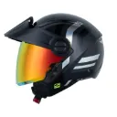 CASCO ABIERTO SHAFT 212 FLYGOD GRIS OSCURO NEGRO GRIS BRILLO