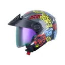 CASCO ABIERTO SHAFT 212 PASTE GRIS OSCURO ROJO BRILLO