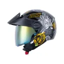 CASCO ABIERTO SHAFT 212 PASTE NEGRO HOLOGRAFICO DORADO BRILLO