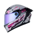 CASCO INTEGRAL X-ONE 500 RS MAKO GRIS CLARO FUCSIA MATE