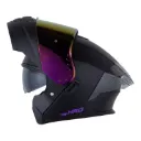 CASCO ABATIBLE HRO 3480 DOBLE VISOR SOLID V2 NEGRO MORADO MATE