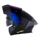 CASCO ABATIBLE HRO 3480 DOBLE VISOR SOLID V2 NEGRO AMARILLO MATE