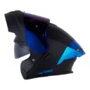 CASCO ABATIBLE HRO 3480 DOBLE VISOR SOLID V2 NEGRO AZUL MATE
