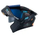 CASCO ABATIBLE X-ONE 3000 RS DOBLE VISOR IRON NEGRO NARANJA MATE