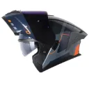 CASCO ABATIBLE HRO 3480 EVO DOBLE VISOR NOSK GRIS OSCURO NARANJA BRILLO