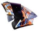 CASCO ABATIBLE HRO 3480 EVO DOBLE VISOR OVER GRIS CLARO NARANJA BRILLO