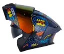 CASCO ABATIBLE HRO 3480 EVO DOBLE VISOR BLL SHT AZUL OSCURO AZUL BRILLO