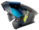 CASCO ABATIBLE HRO 3480 DOBLE VISOR DRIPS AZUL OSCURO AMARILLO BRILLO