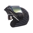CASCO ABATIBLE ICH 3110 DOBLE VISOR BUZZ NEGRO GRIS CLARO MATE VISOR DORADO