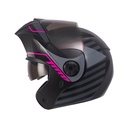 CASCO ABATIBLE ICH 3110 DOBLE VISOR BUZZ NEGRO FUCSIA MATE VISOR NEGRO