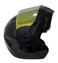 CASCO ABATIBLE ICH 3110 DOBLE VISOR LAP RUSH NEGRO GRIS OSCURO BRILLO VISOR DORADO
