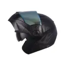 CASCO ABATIBLE ICH 3110 DOBLE VISOR LAP RUSH NEGRO GRIS OSCURO MATE VISOR DORADO