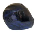 CASCO ABATIBLE ICH 3110 DOBLE VISOR LAP RUSH NEGRO AZUL OSCURO MATE VISOR NEGRO