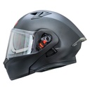 CASCO ABATIBLE ICH 3120 DOBLE VISOR SOLID NEGRO MATE VISOR TRANSPARENTE