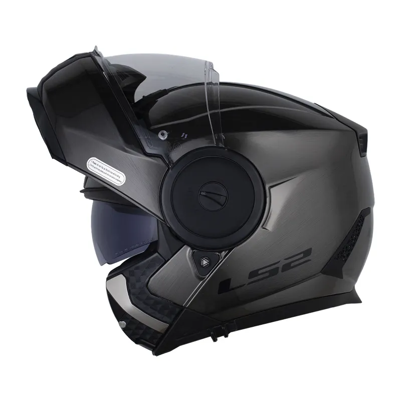 CASCO ABATIBLE LS2 902 JEANS TITANIUM VISOR TRANSPARENTE