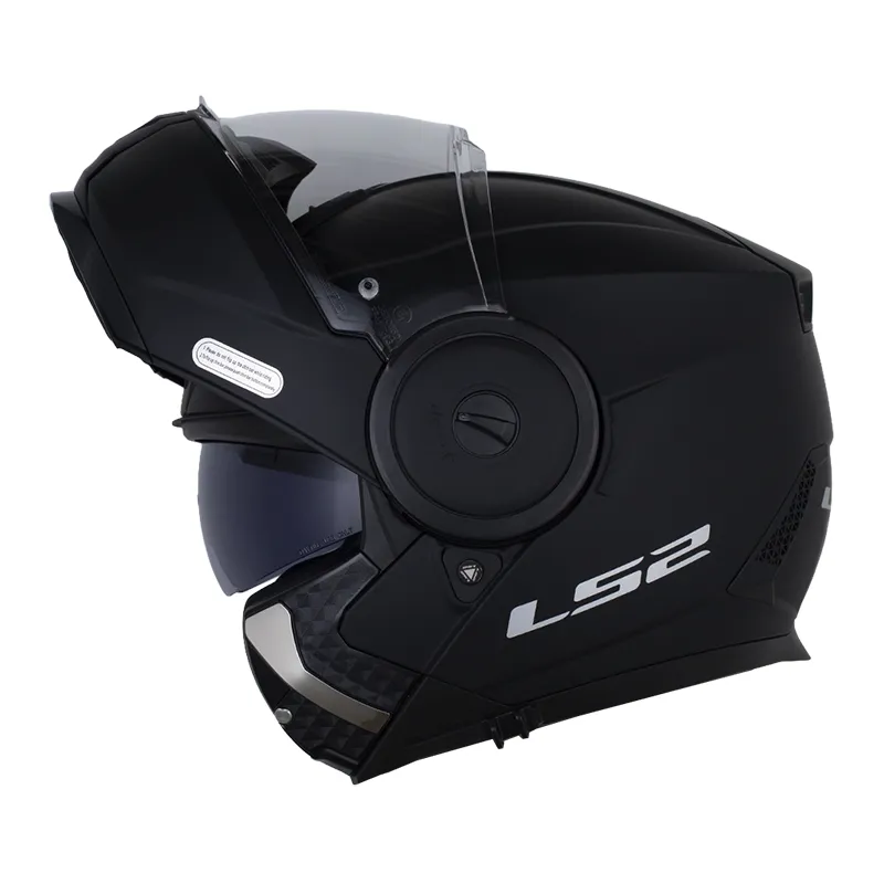 CASCO ABATIBLE LS2 902 SOLID NEGRO MATE VISOR TRANSPARENTE