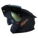 CASCO ABATIBLE SHAFT 3540 DOBLE VISOR SOLID NEGRO DORADO MATE