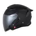 CASCO ABIERTO SHAFT PRO 343 DOBLE VISOR SOLID NEGRO SILVER MATE