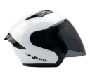 CASCO ABIERTO KRM 707 BLANCO NEGRO BRILLO 