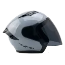 CASCO ABIERTO KRM 707 GRIS NARDO NEGRO BRILLO 