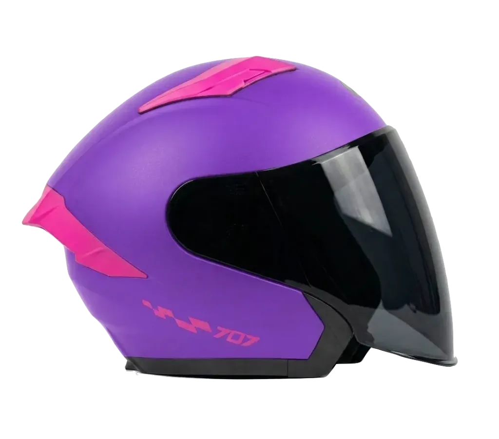 CASCO ABIERTO KRM 707 MORADO FUCSIA MATE 