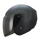 CASCO ABIERTO TECH T10 SOLID NEGRO MATE VISOR NEGRO