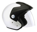 CASCO ABIERTO ZEUS 507 BLANCO BRILLO