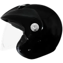 CASCO ABIERTO ZEUS 507 NEGRO BRILLO