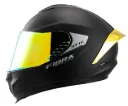 CASCO INTEGRAL FIBRA BYTE STREAM NEGRO MATE VISOR/SPOILER TITANIUM AMARILLO