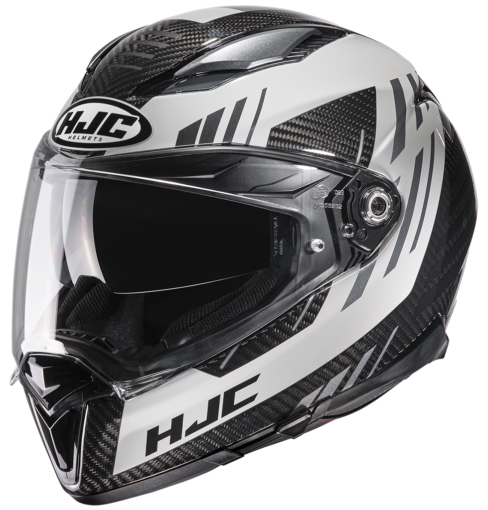 CASCO INTEGRAL HJC F70 CARBON KESTA MC5 BLANCO GRIS BRILLO-INCLUYE PINLOCK