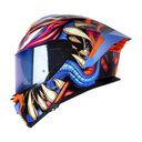 CASCO INTEGRAL SHAFT PRO 609 DOBLE VISOR VENOM HORROR NEGRO NARANJA BRILLO