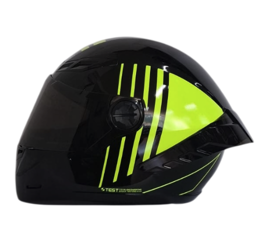 CASCO INTEGRAL ICH 501SP LAUDA NEGRO AMARILLO BRILLO VISOR NEGRO (S)