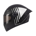 CASCO INTEGRAL ICH 501SP LAUDA NEGRO BLANCO MATE VISOR NEGRO